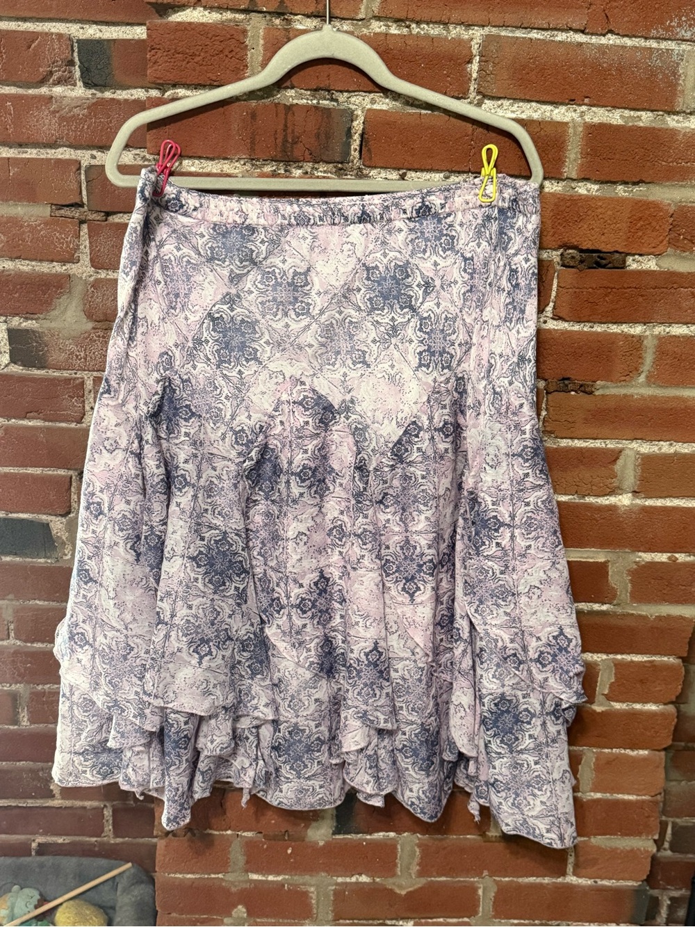 Floral Print Midi Skirt in Lavender